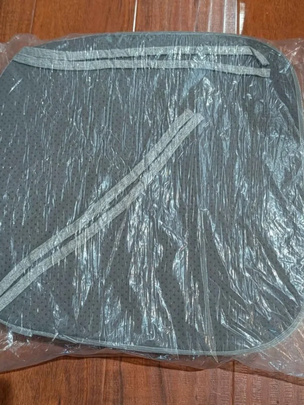 16x16 Gray Chair Seat Cushion with Ties 3